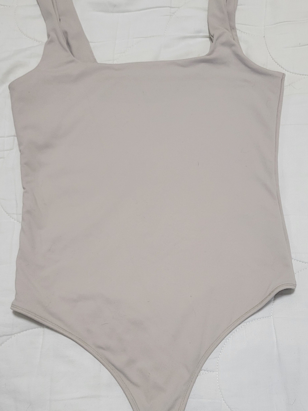 Abercrombie & Fitch Neutral Beige One-Piece Swim Bodysuit